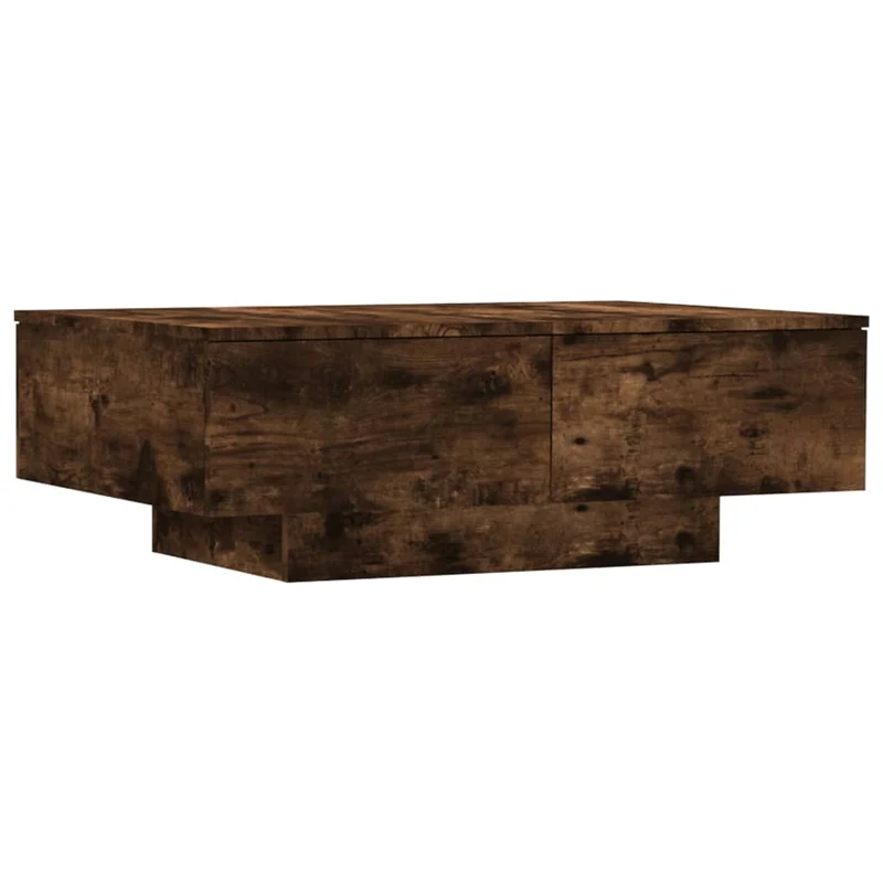 Table basse avec tiroir design moderne et contemporaine 90 x 60 x 31 cm bois d'ingénierie marron DEC038551