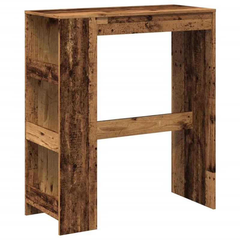 Table d’appoint multifonction avec étagères 90 x 40 x 103,5 cm bois d'ingénierie marron DEC036397