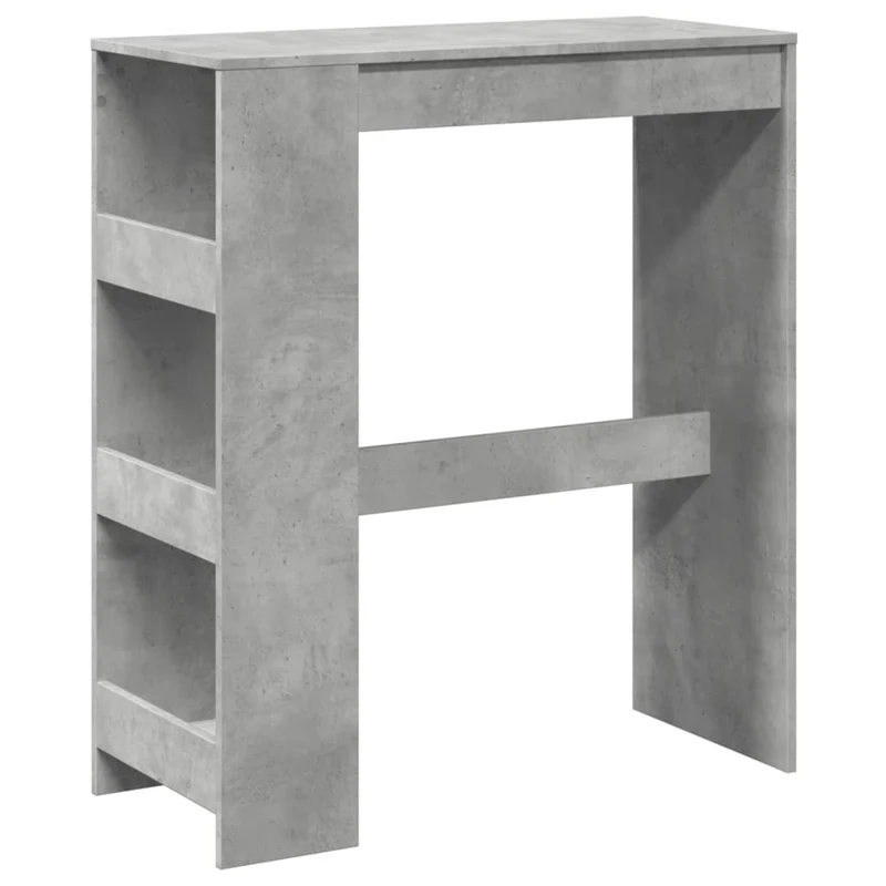 Table d’appoint multifonction avec étagères 90 x 40 x 103,5 cm en bois d'ingénierie gris DEC036382