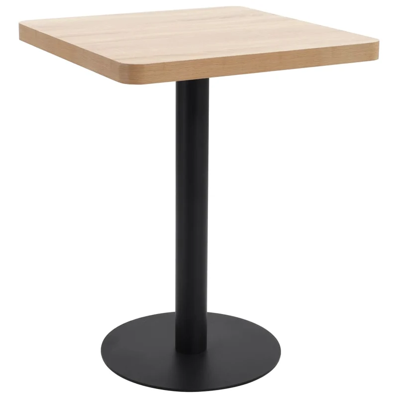 Table d'appoint auxiliaire table de bistrot hauteur 75 cm MDF acier noir DEC036565