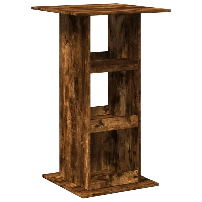 Table d’appoint multifonction avec étagères de rangement en bois d’ingénierie marron DEC036327