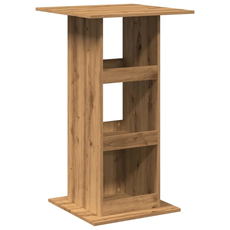 Table d’appoint multifonction avecétagères de rangement en bois d’ingénierie marron DEC036326