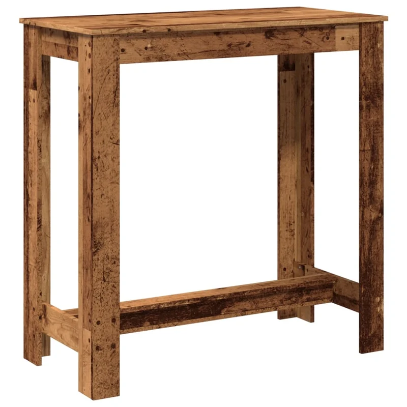 Table d’appoint multifonction table de bar 102 x 50 x 103,5 cm bois d'ingénierie marron DEC036503