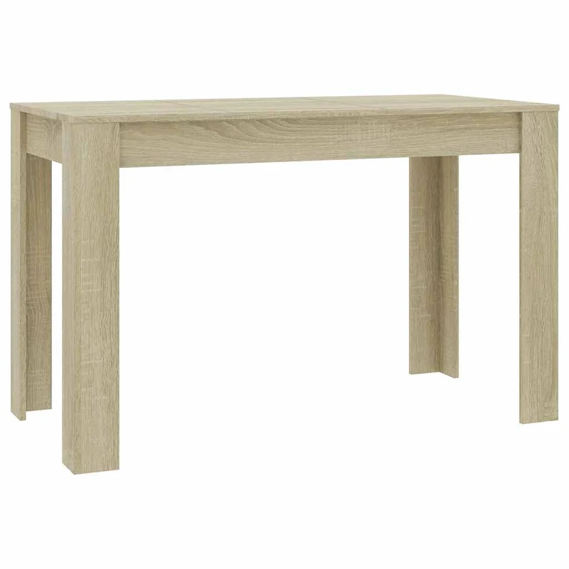 Table de salle à manger design moderne 120 x 60 x 76 cm bois d'ingénierie couleur chêne DEC036847