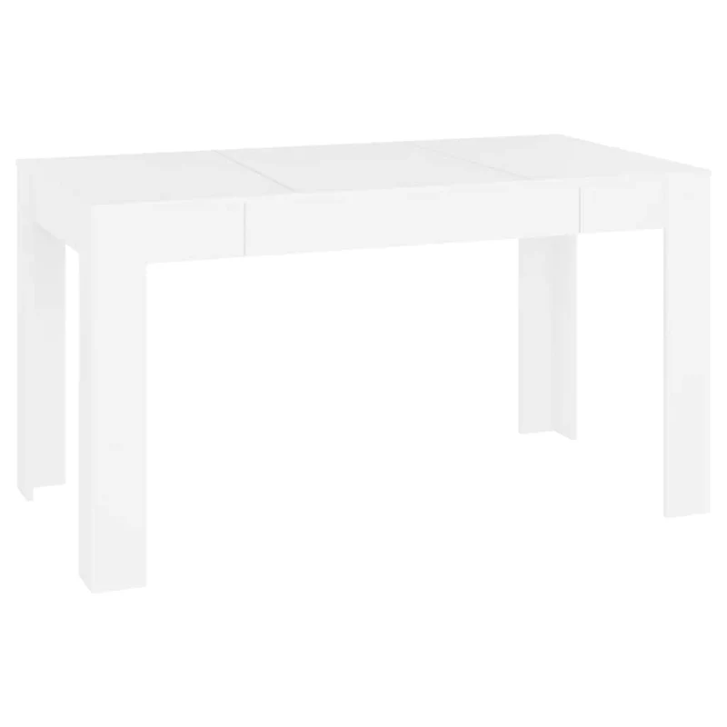 Table de salle à manger design moderne 140 x 74,5 x 76 cm bois d'ingénierie blanc DEC036761