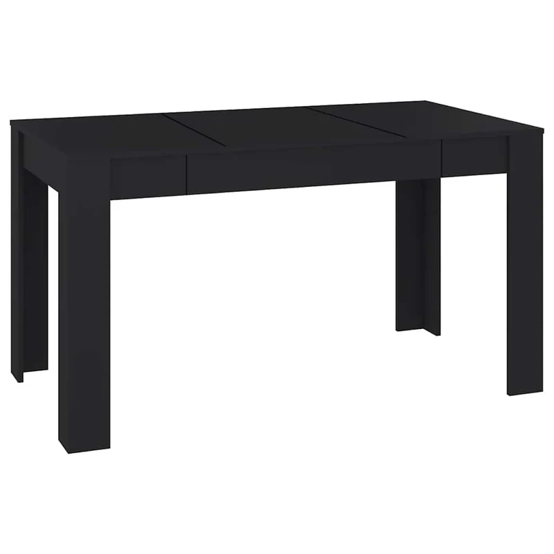 Table de salle à manger design simple 140 x 74,5 x 76 cm aggloméré noir DEC036644