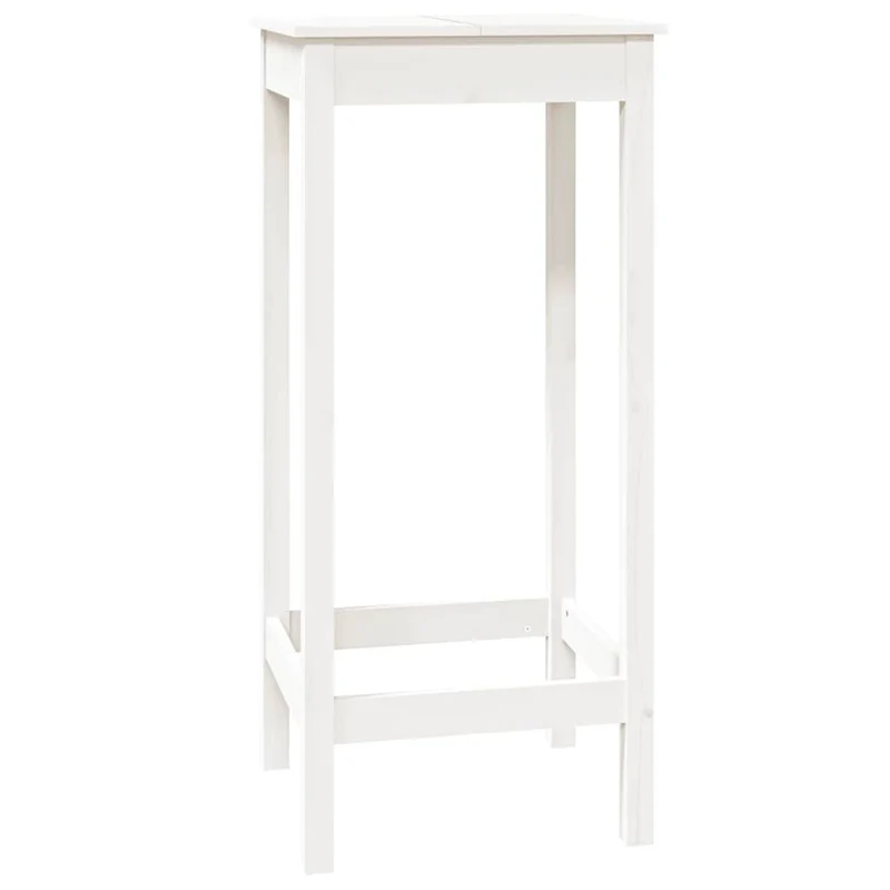 Table d’appoint multifonction table haute 50 x 50 x 110 cm bois massif de pin blanc DEC036410