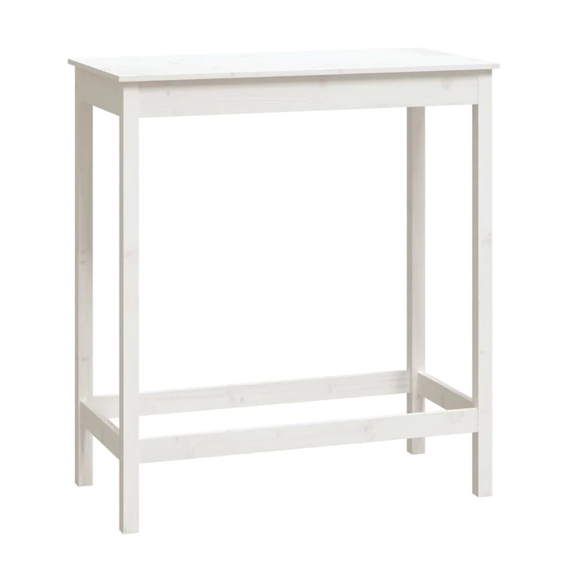 Table d’appoint multifonction table haute 100 x 50 x 110 cm bois massif de pin blanc DEC036401