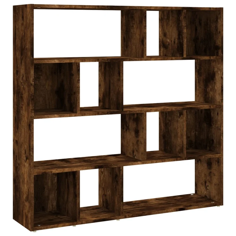 Bibliothèque/séparateur de pièce avec compartiment de rangement 105 x 24 x 102 cm bois d'ingénierie marron DEC030702