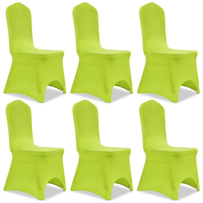Housse de chaise extensible 6 pcs vert DEC022363