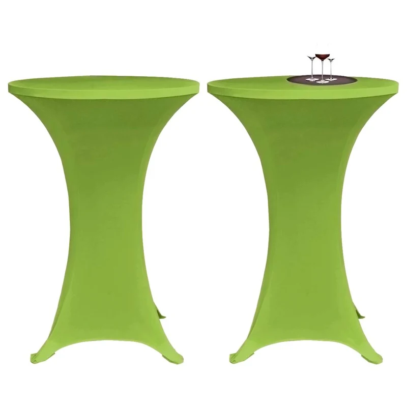 Housse de table extensible 2 pcs 80 cm Verte DEC022382
