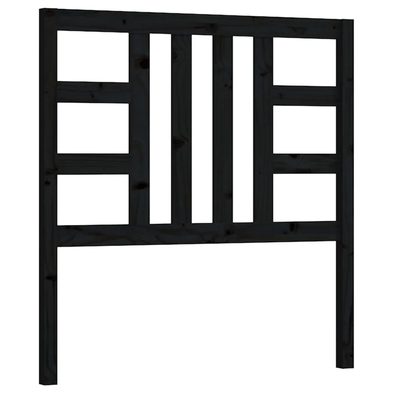 Tête de lit accessoire couchage chambre à coucher meuble 96 x 4 x 100 cm bois de pin noir TDL0202049