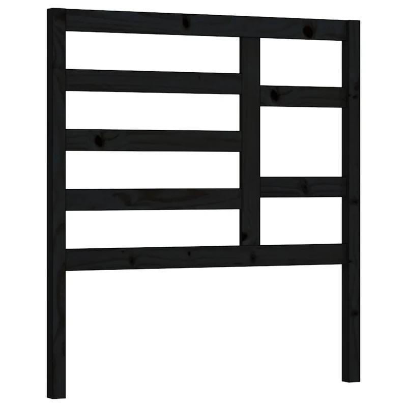 Tête de lit accessoire couchage chambre à coucher meuble 96 x 4 x 104 cm bois de pin noir TDL0202036