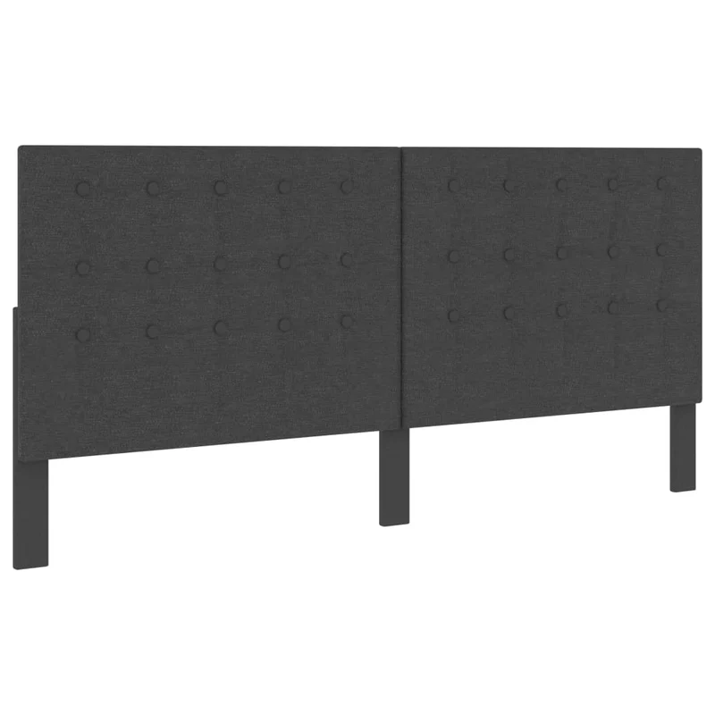 Tête de lit accessoire couchage chambre à coucher meuble touffetée 200 x 200 cm tissu gris foncé TDL0201992