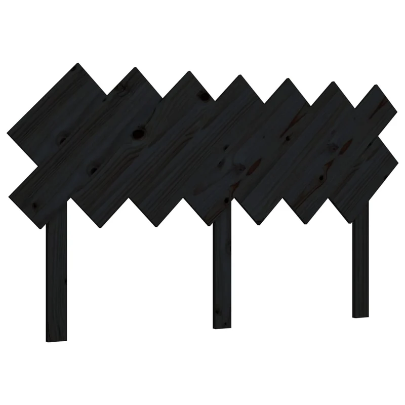 Tête de lit accessoire couchage chambre à coucher meuble 141 x 3 x 80,5 cm bois de pin noir TDL0202309
