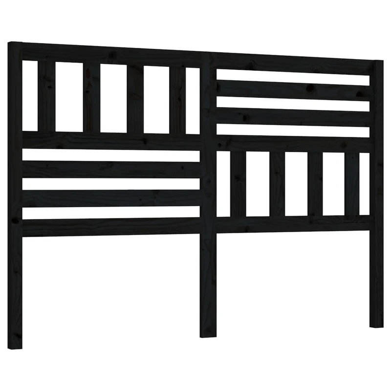 Tête de lit accessoire couchage chambre à coucher meuble 146 x 4 x 100 cm bois de pin noir TDL0202283