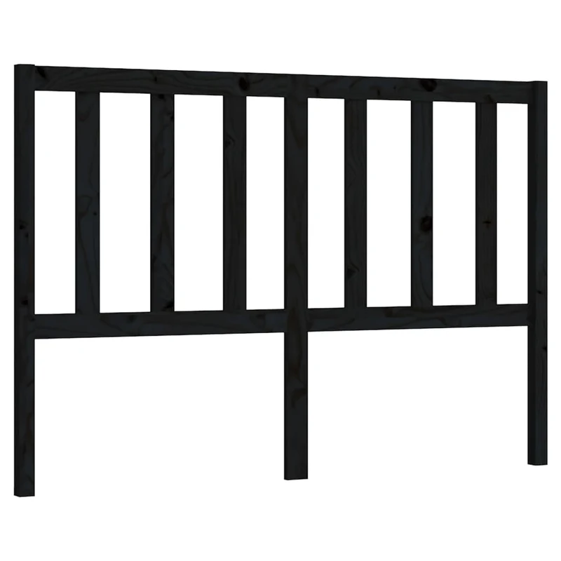 Tête de lit accessoire couchage chambre à coucher meuble 146 x 4 x 100 cm bois de pin noir TDL0202271