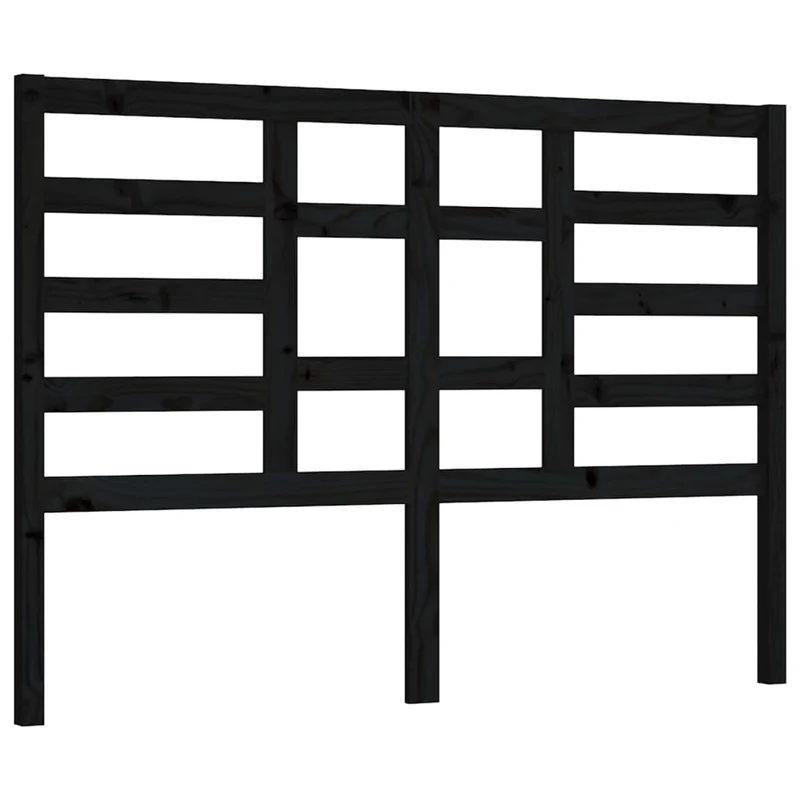 Tête de lit accessoire couchage chambre à coucher meuble 146 x 4 x 104 cm bois de pin noir TDL0202267