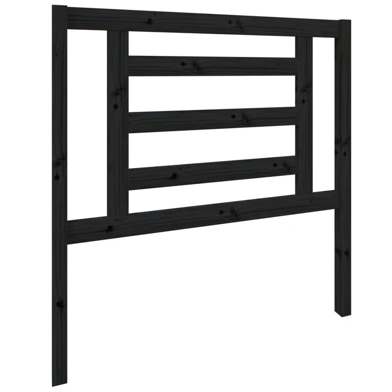 Tête de lit accessoire couchage chambre à coucher meuble 96 x 4 x 100 cm bois de pin noir TDL0202051
