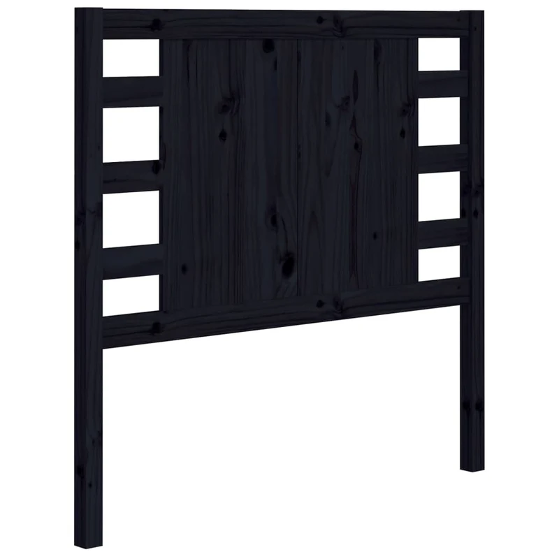 Tête de lit accessoire couchage chambre à coucher meuble 96 x 4 x 100 cm bois de pin noir TDL0202047