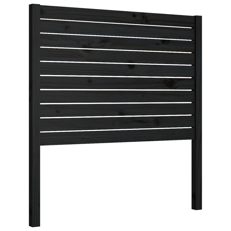 Tête de lit accessoire couchage chambre à coucher meuble 96 x 4 x 100 cm bois de pin noir TDL0202041