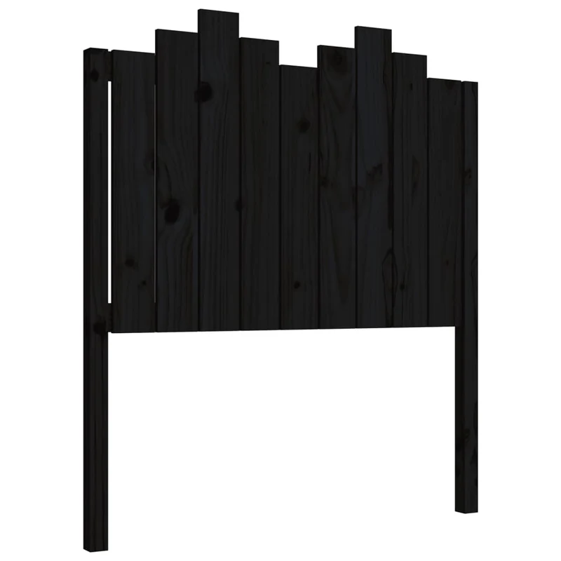 Tête de lit accessoire couchage chambre à coucher meuble 96 x 4 x 110 cm bois de pin noir TDL0202035