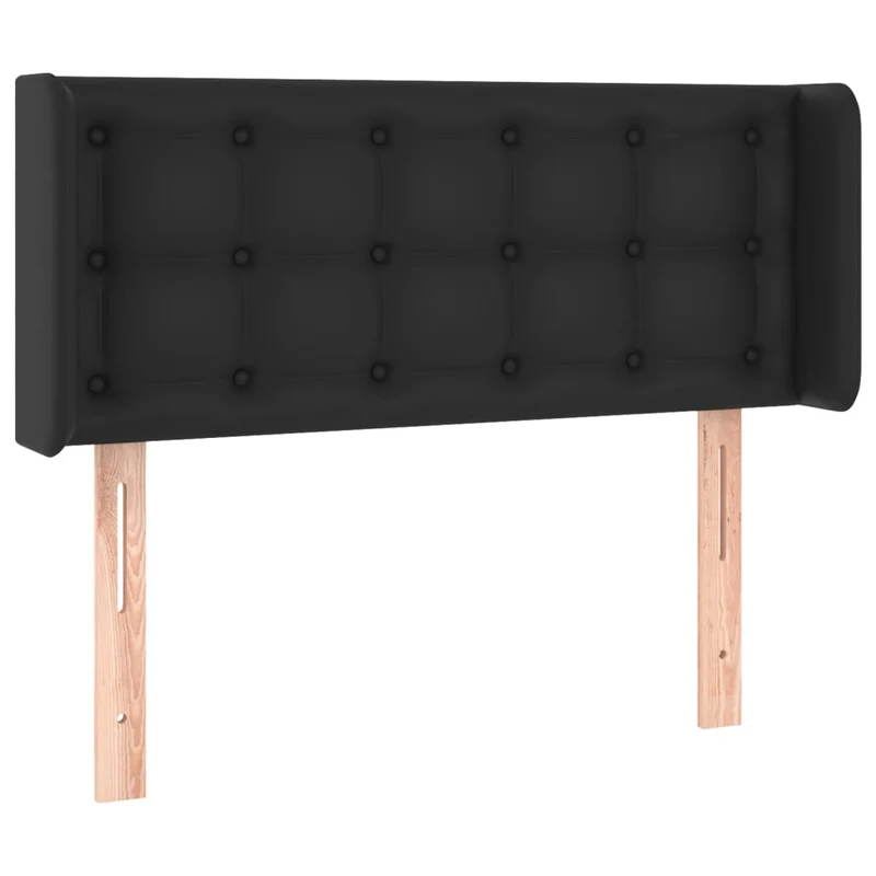 Tête de lit accessoire couchage chambre à coucher meuble à LED 103 x 16 x 78/88 cm synthétique noir TDL0200729