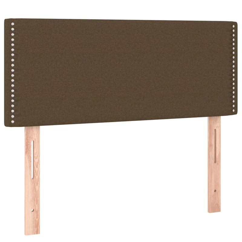 Tête de lit accessoire couchage chambre à coucher meuble à LED 100 x 5 x 78/88 cm tissu marron foncé TDL0200903