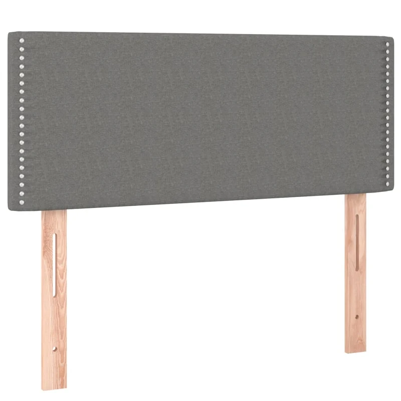 Tête de lit accessoire couchage chambre à coucher meuble à LED 80 x 5 x 78/88 cm tissu gris foncé TDL0201040