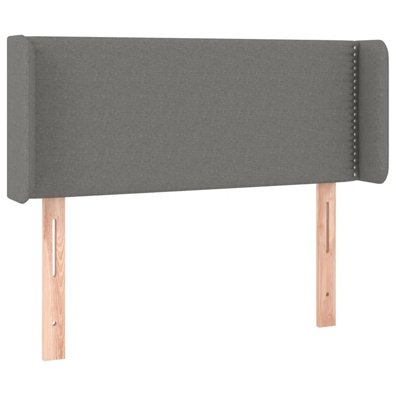 Tête de lit accessoire couchage chambre à coucher meuble à LED 83 x 16 x 78/88 cm tissu gris foncé TDL0201015