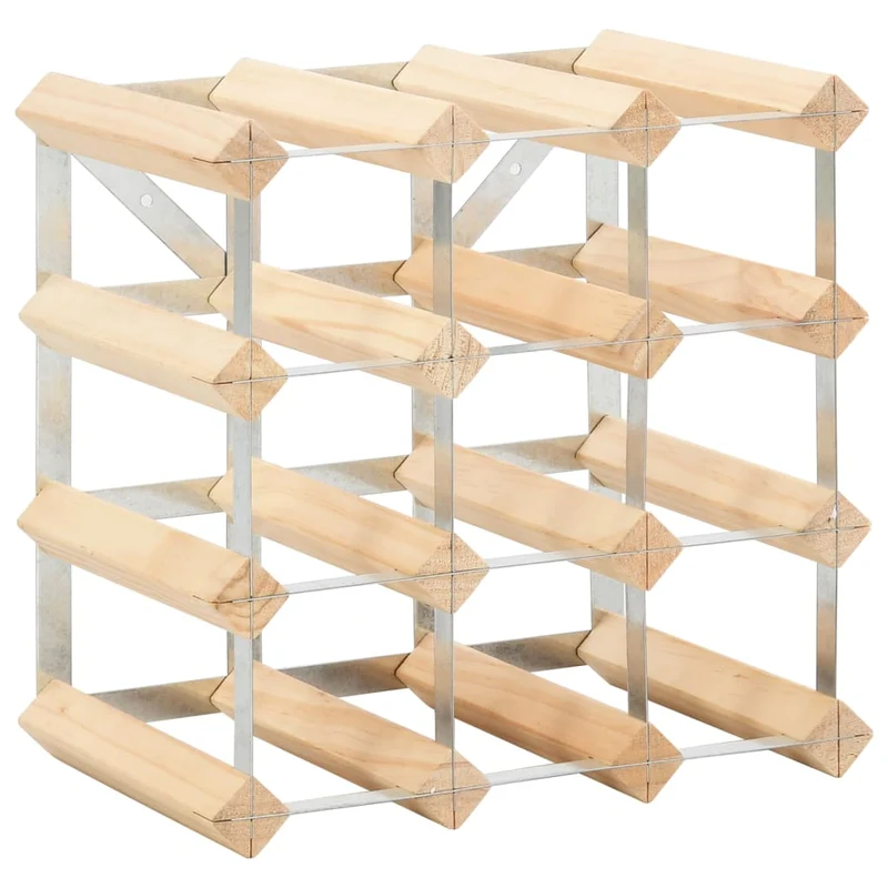 Casier range bouteilles étagère de rangement vin 12 bouteilles en bois de pin DEC024263
