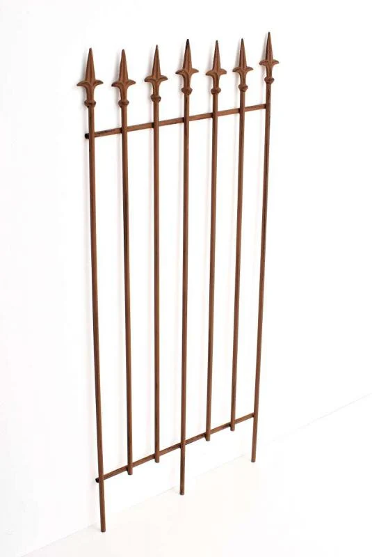 Treillis support pour plantes grimpantes décoration de jardin en métal marron vieilli 10_0003873