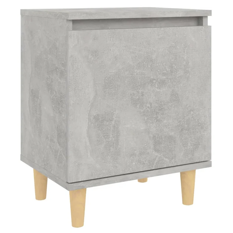 Table de chevet avec compartiment avec porte 40 x 30 x 50 cm bois d'ingénierie gris DEC033211