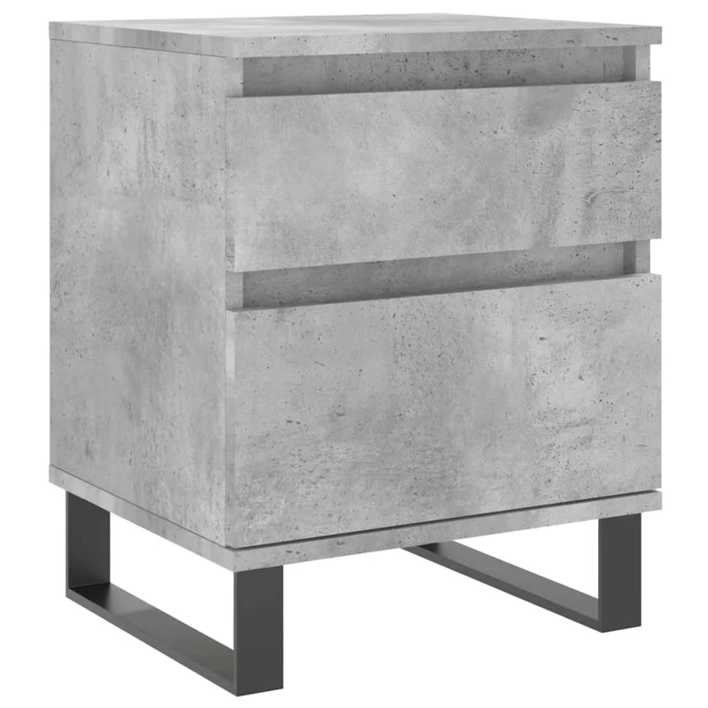 Table de chevet avec tiroir et compartiment à porte 40 x 35 x 50 cm bois d’ingénierie gris DEC034002