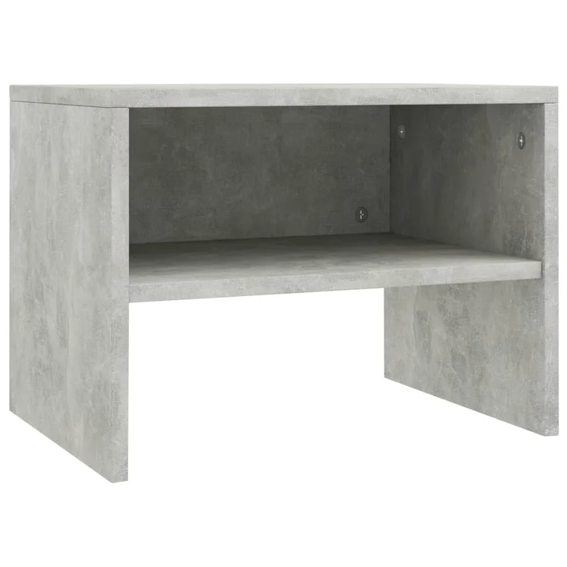 Table de chevet avec compartiment ouvert 40 x 30 x 30 cm bois ingénierie gris DEC033973