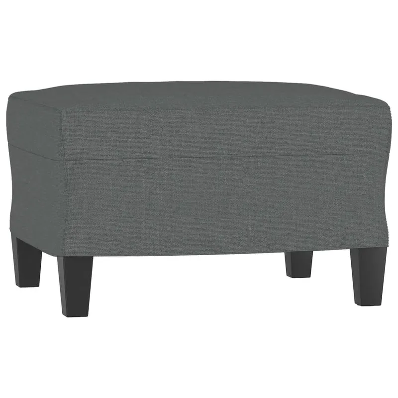 Repose-pieds tabouret bout de canapé 60 x 50 x 41 cm tissu gris DEC030301