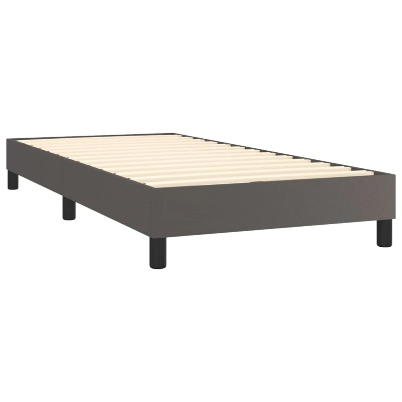 Sommier à lattes sur pieds cadre de lit 100x200 cm synthétique gris TDL0207231