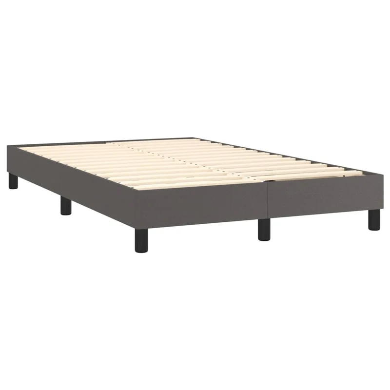Sommier à lattes sur pieds cadre de lit 120x200 cm synthétique gris TDL0207229