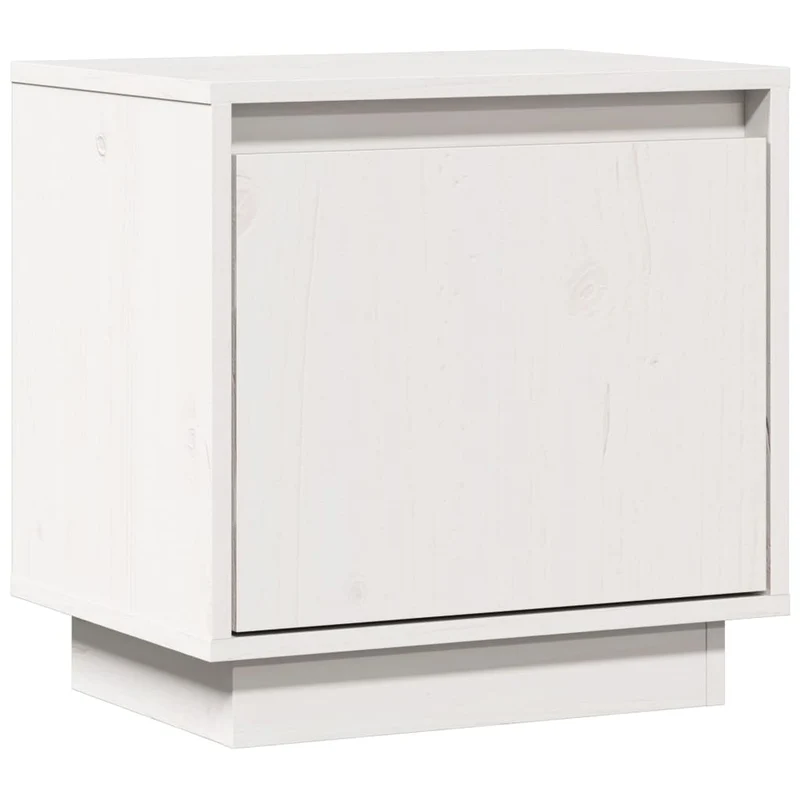 Table de chevet avec compartiment avec porte 40 x 30 x 40 cm bois de pin blanc DEC033336