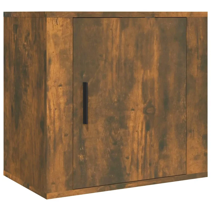 Table de chevet murale avc compartiment avec porte 50 x 30 x 47 cm en bois d'ingénierie marron DEC034261