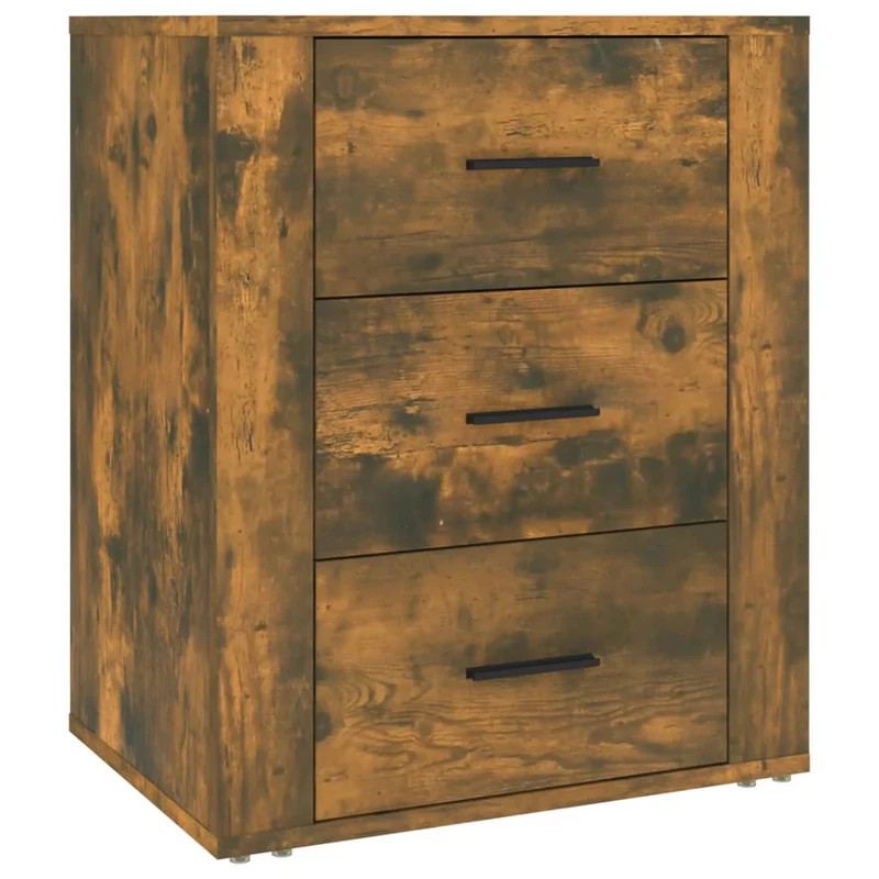 Table de chevet avec 3 tiroirs 50 x 36 x 60 cm bois d'ingénierie marron DEC033664