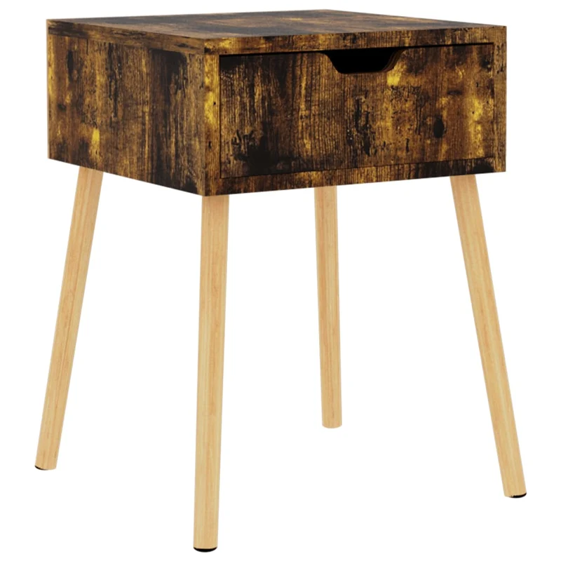 Table de chevet avec tiroir 40 x 40 x 56 cm bois d'ingénierie marron DEC033620