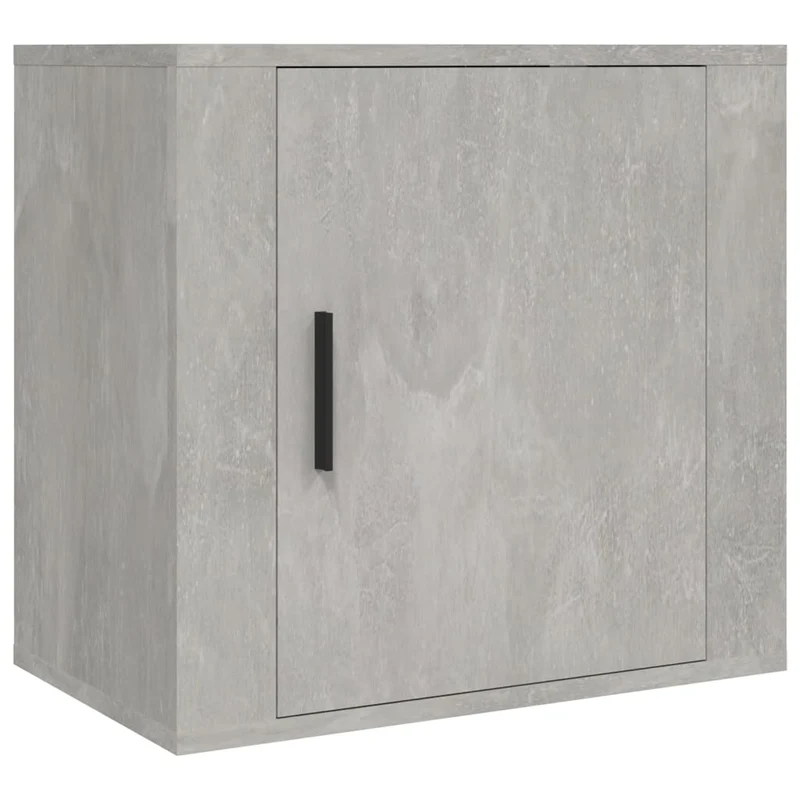 Table de chevet murale avec compartiment avec porte 50 x 30 x 47 cm bois d'ingénierie gris DEC034301