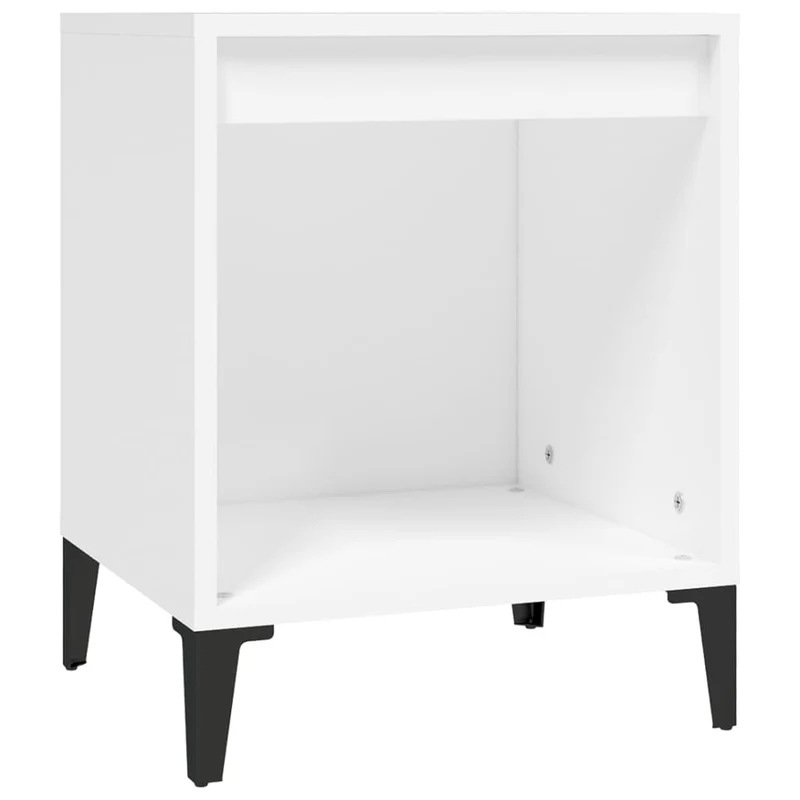 Table de chevet avec espace de rangement 40 x 35 x 50 cm bois d'ingénierie et métal DEC033363