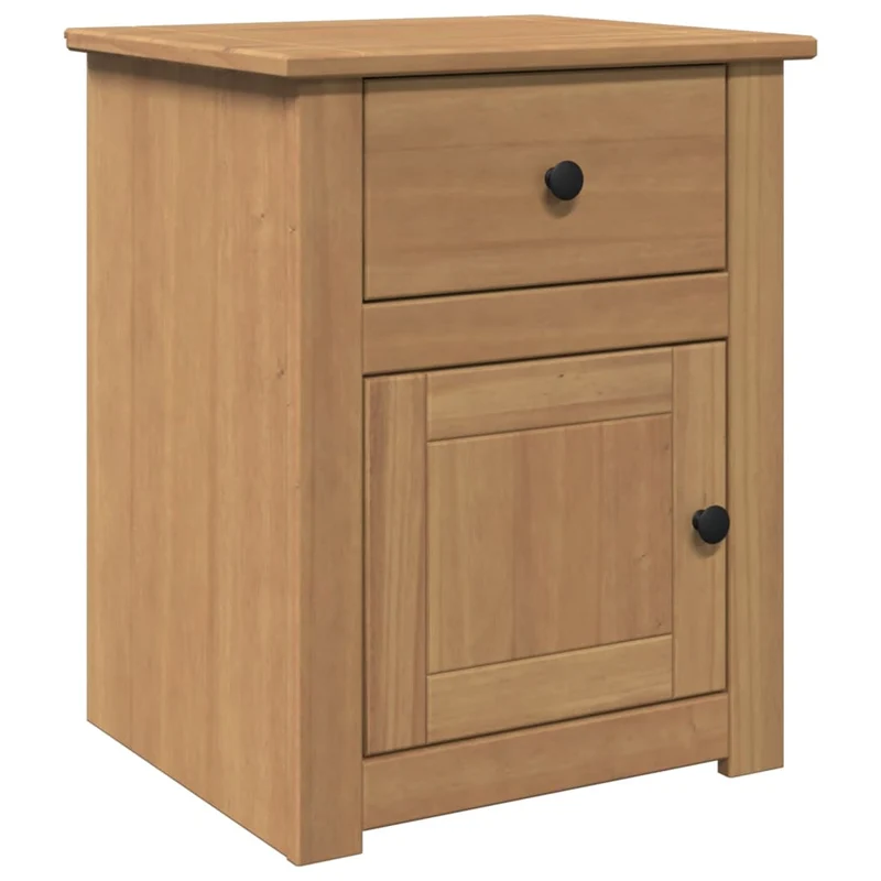 Table de chevet avec tiroir et compartiment 46 x 40 x 57 cm bois massif de pin DEC034543