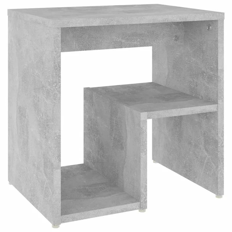 Table de chevet avec étagère 40 x 30 x 40 cm bois d'ingénierie gris DEC033977