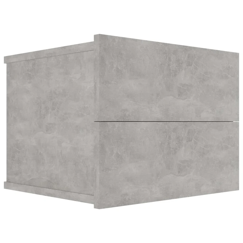 Table de chevet gris avec deux tiroirs 40 x 30 x 30 cm bois ingénierie gris DEC033974