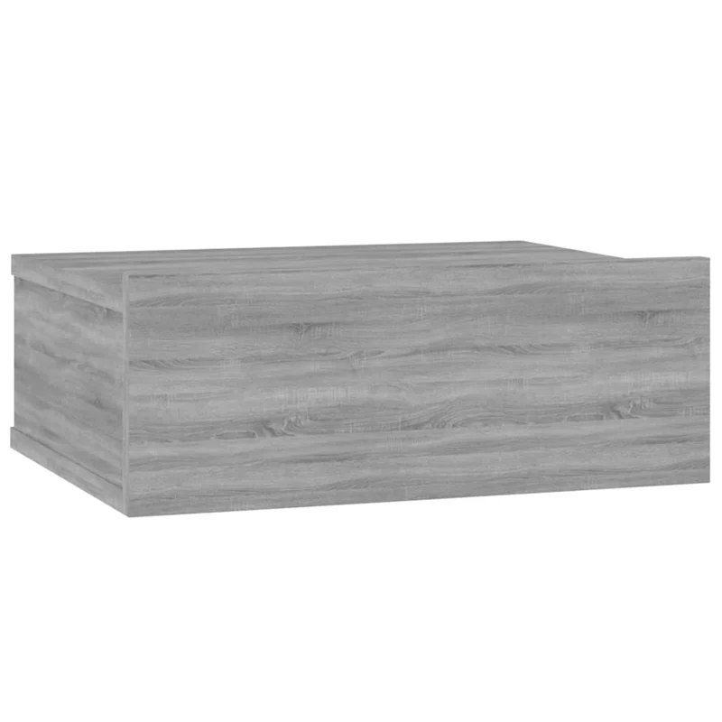 Table de chevet murale avec tiroir 40 x 30 x 15 cm bois d'ingénierie gris DEC033930
