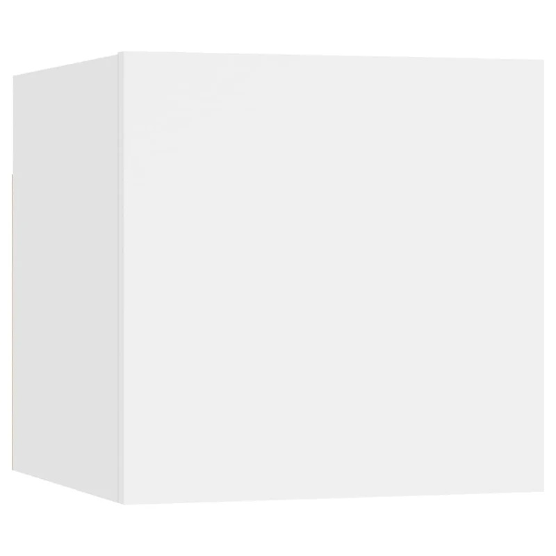 Table de chevet murale avec grand compartiment 30,5 x 30 x 30 cm bois d'ingénierie blanc DEC033289