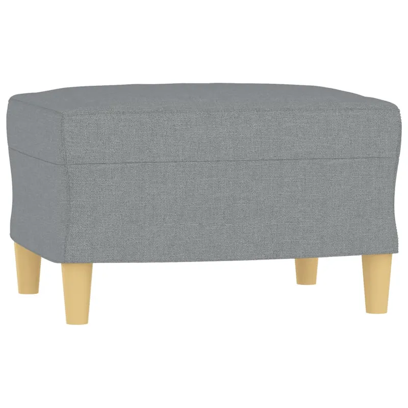 Repose-pieds tabouret 60 x 50 x 41 cm tissu gris DEC030228